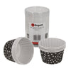 REGENT CAKE/ICE CREAM CUPS BLACK WITH WHITE DOTS PET LINED 25 PCS, (50X39MM)