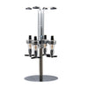 BAR BUTLER 4 BOTTLE TOT MEASURE DISPENSERS (25ML) ON A ROTARY STAND, (550X240MM DIA)