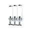 BAR BUTLER 3 BOTTLE TOT DISPENSERS (25ML) ON WALL MOUNT ALUMINIUM BRACKET, (355X250X75MM