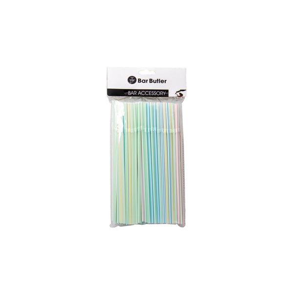 BAR BUTLER STRAWS BENDY CANDY COLOURED (5MM), 100PCS