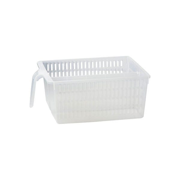 REGENT PLASTIC FRIDGE & PANTRY DEEP BASKET WITH HORIZONTAL DIVIDER CLEAR, (330X240X130MM)