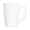 CONSOL WHITE OPAL GLASS BULLET SHAPE MUG, 320ML