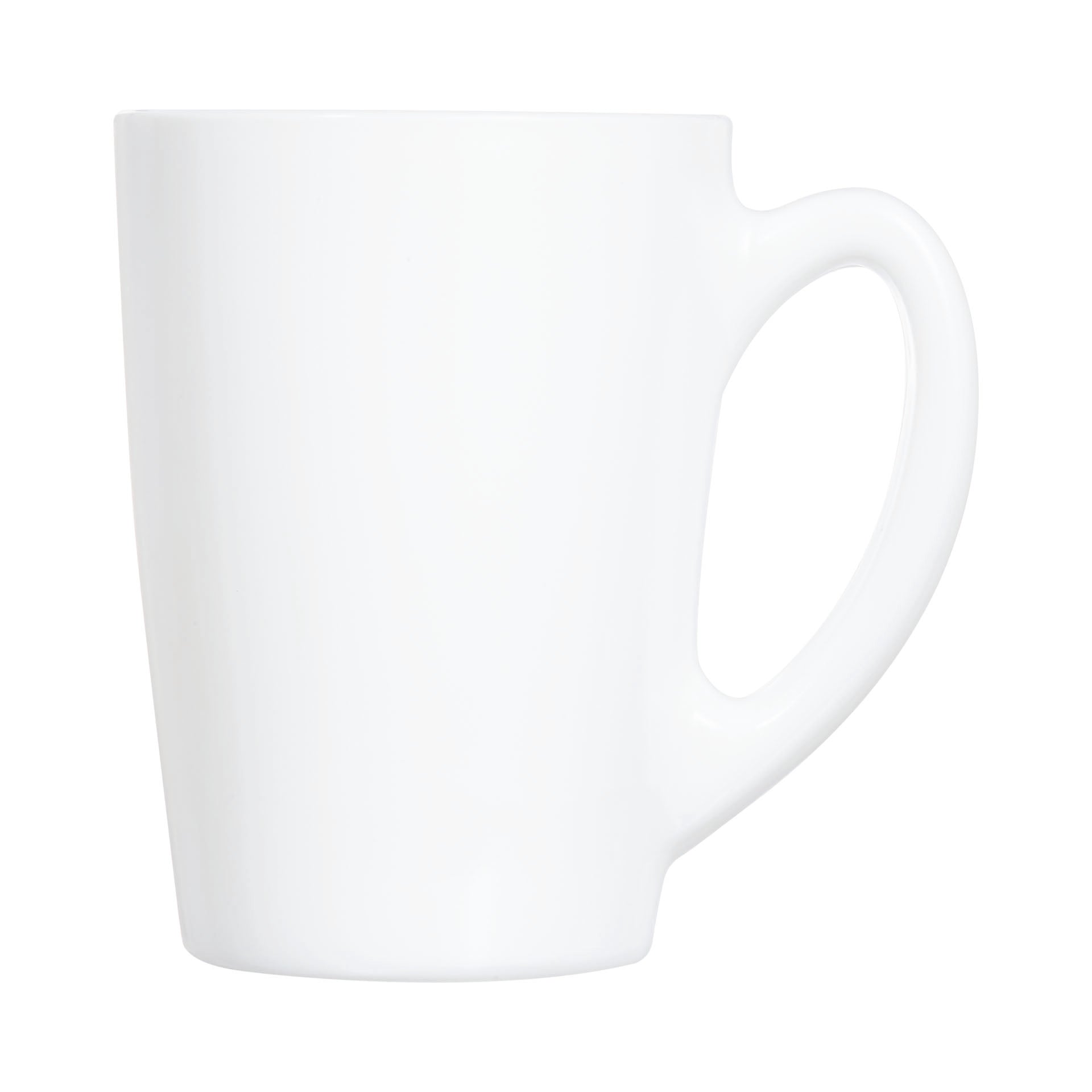 CONSOL WHITE OPAL GLASS BULLET SHAPE MUG, 320ML