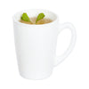 CONSOL WHITE OPAL GLASS BULLET SHAPE MUG, 320ML