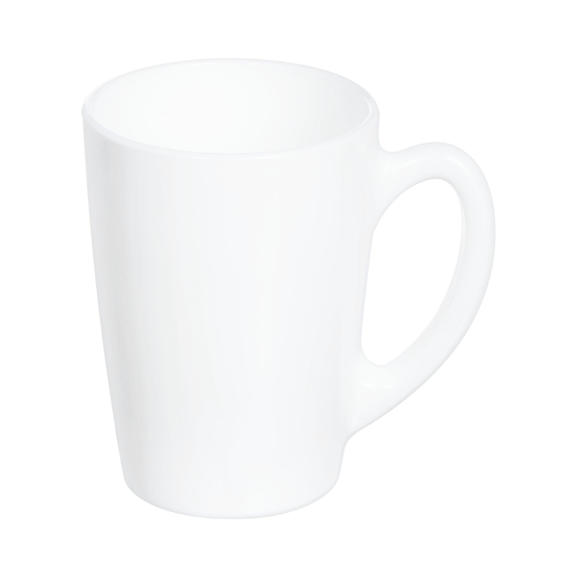 CONSOL WHITE OPAL GLASS BULLET SHAPE MUG, 320ML