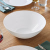 LUMINARC STAIRO WHITE OPAL TEMPERED GLASS SALAD BOWL 3L, 270MM DIA