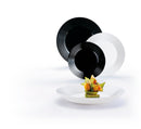 LUMINARC HARENA BLACK TEMPERED GLASS SIDE PLATE, (190MM DIA)