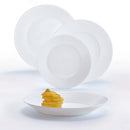 LUMINARC STAIRO WHITE TEMPERED GLASS LARGE DINNER PLATE, (270MM DIA)